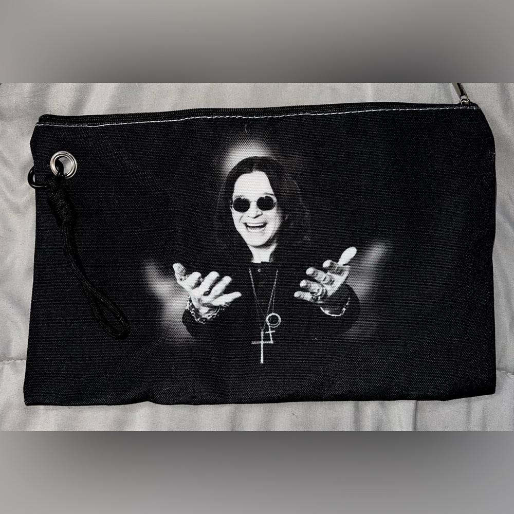 Ozzy Osbourne Handmade & Designed Large Double Sided Wristlet Bag